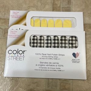 Color Street - lot of 2 - Belgian Buttercup & Plaid About You (overlay) - sealed